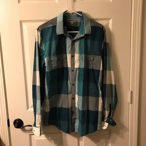 Express Button Down Teal Shirt